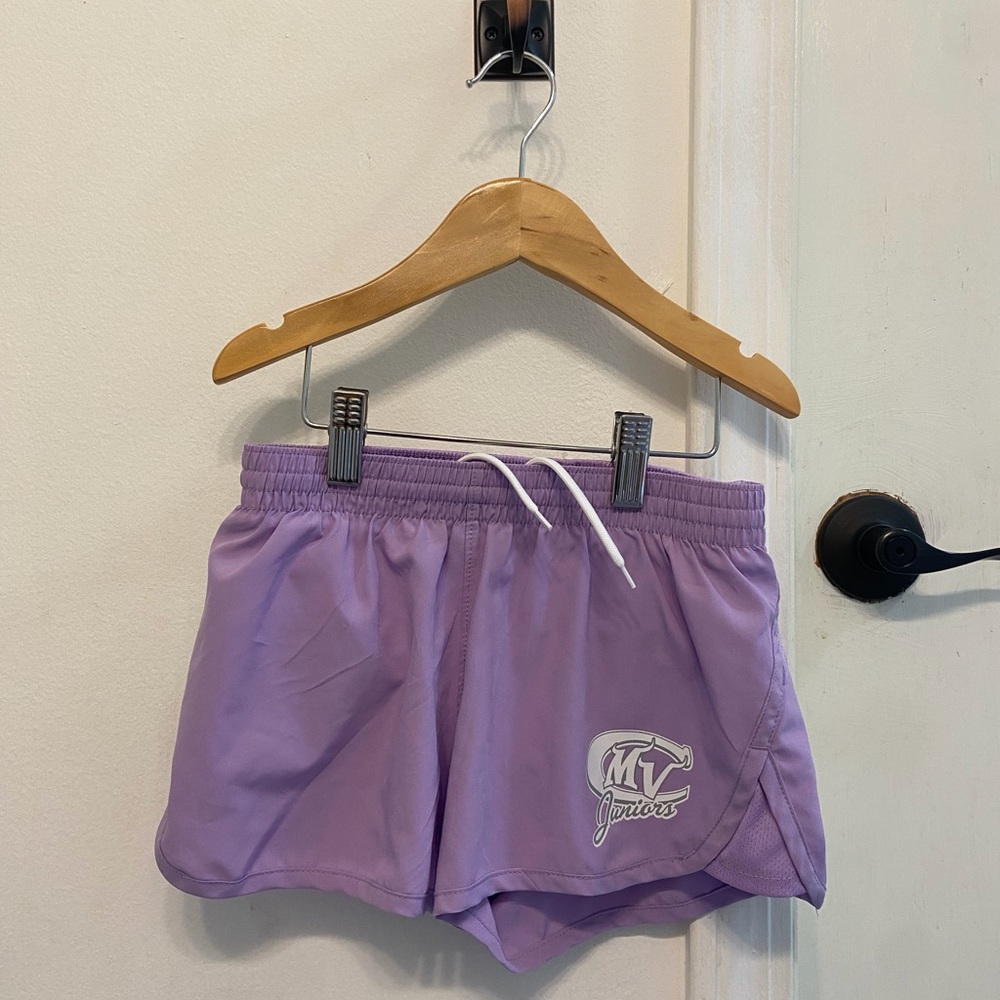 Augusta Sportswear Girls Vikings Cheer Lavender Athletic Shorts